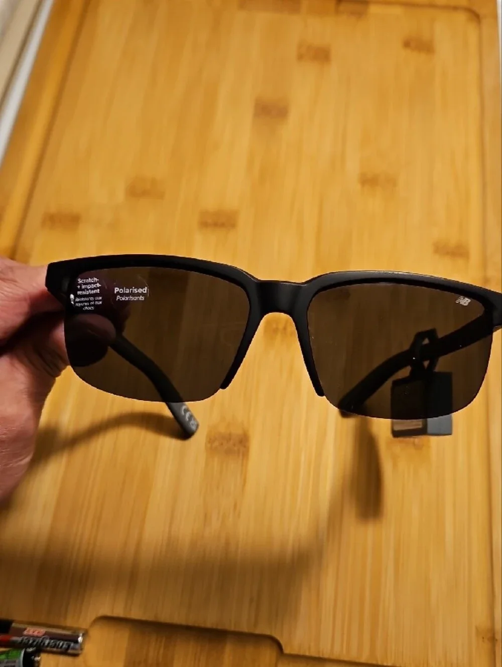 New Balance Black Men's Polarized Sunglasses NWT BLACK & GREY
